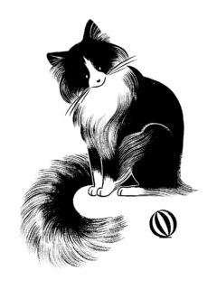 🐈‍⬛🐈 Hello to all my cat lovers out there ! 
This cute fluff is now for sale as fine art prints at the amazing @slowgalerie (link in the bio).
•
🐈‍⬛🐈 Coucou aux amoureux des chats !
Cet ami aux poils soyeux est disponible en tirages d’art à la @slowgalerie (lien dans la bio), une adoption certifiée sans nettoyage de litière…
•
#illustration #chat